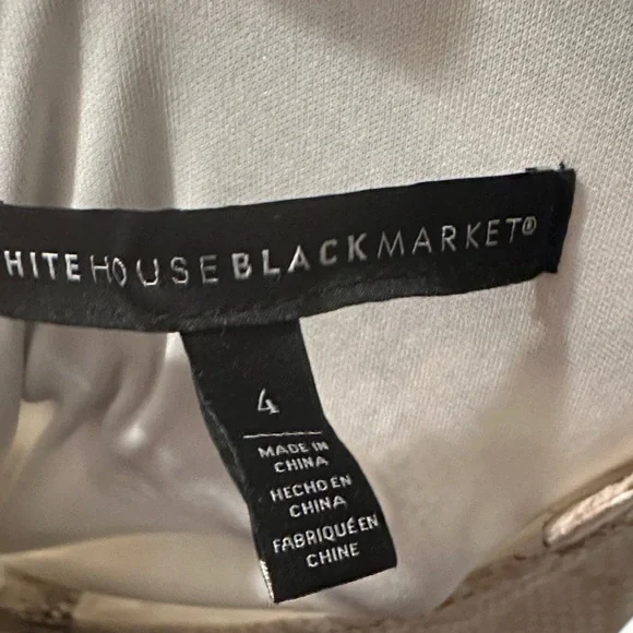 White House Black Market Beige Snake Print Dress - Picture 8 of 8